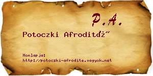 Potoczki Afrodité névjegykártya